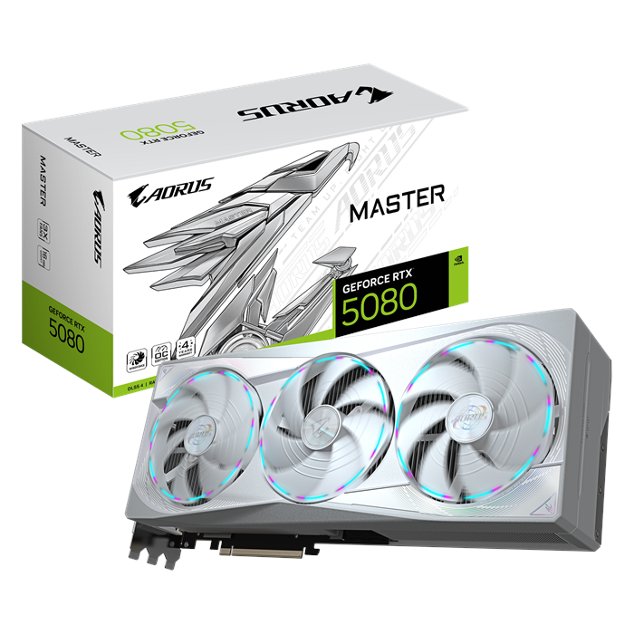 کارت گرافیک گیگابایت AORUS GeForce RTX™ 5080 MASTER ICE 16G